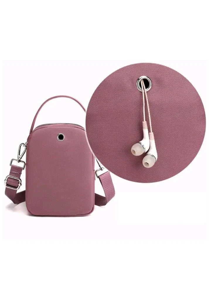 Women's Small Crossbody Three-Layer Cell Phone Bag