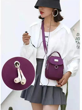 Women's Small Crossbody Three-Layer Cell Phone Bag