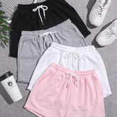 KIT 4 SHORTS SWEATSHIRT RIBANA HIGH RIS