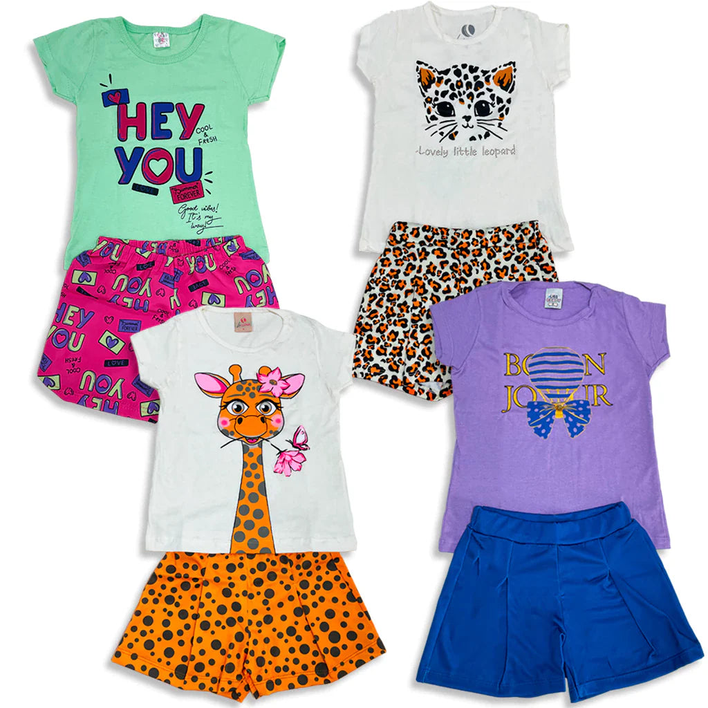 Kit 10 pieces 5 Children's Clothing Set - ASSORTED